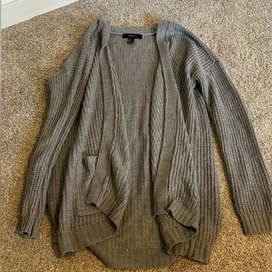 Grey Forever 21 Oversized Cardigan Size Small